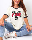 Portland Fire Rose Rivals Ringer T-Shirt