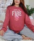 Portland Fire 'Rose on Fire' Long Sleeve Tee