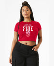 Portland Fire 'Rose on Fire' Women's Baby Tee