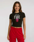 Portland Fire 'Rose on Fire' Women's Baby Tee