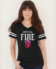 Portland Fire ‘Rose on Fire’ Women's V-Neck Tee
