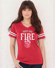 Portland Fire ‘Rose on Fire’ Women's V-Neck Tee