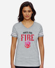 Portland Fire ‘Rose on Fire’ Women's V-Neck Tee