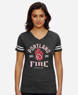 Portland Fire Vintage Hoops Women's V-Neck Tee