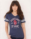 Portland Fire Vintage Hoops Women's V-Neck Tee