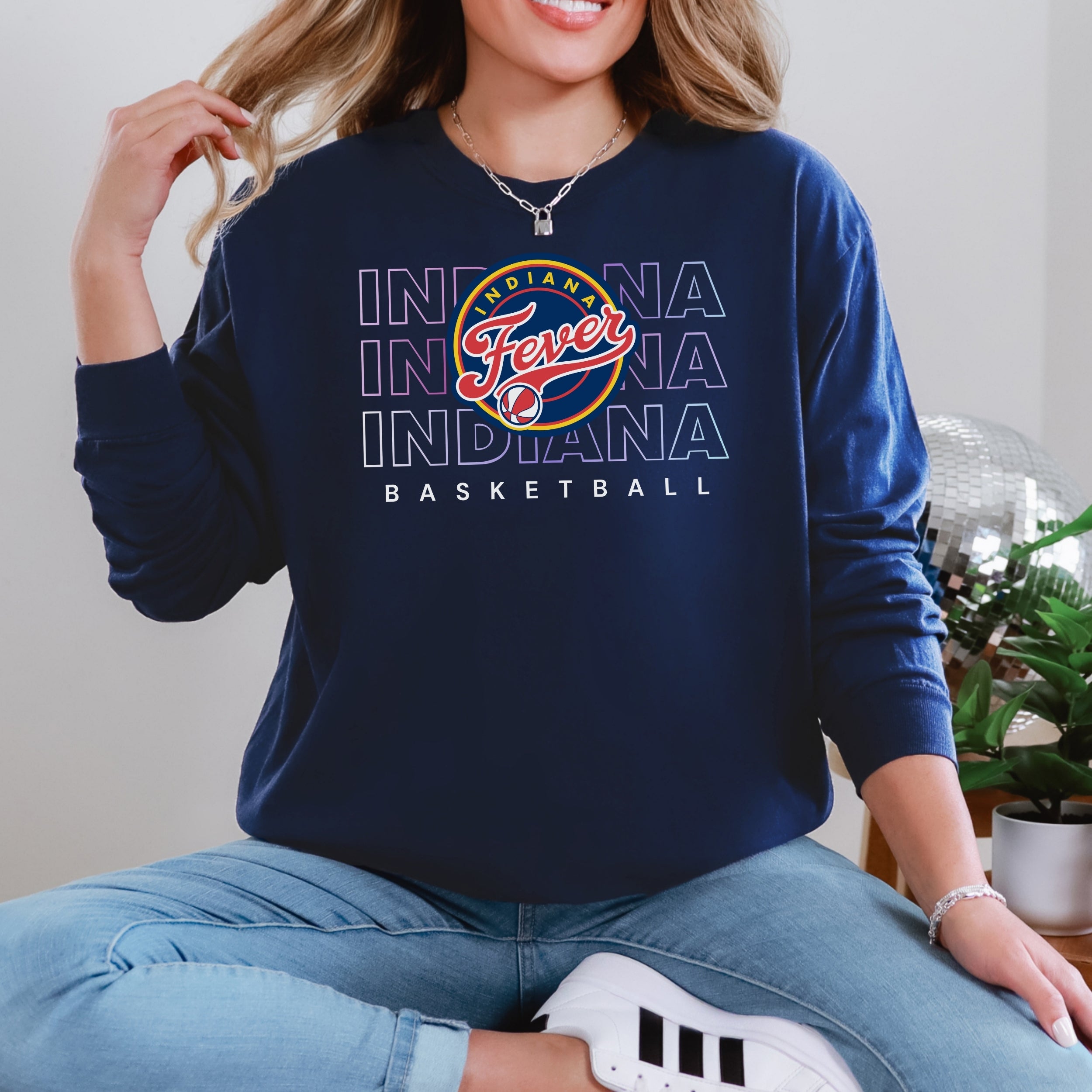Indiana Fever Triple Gradient Long Sleeve Tee