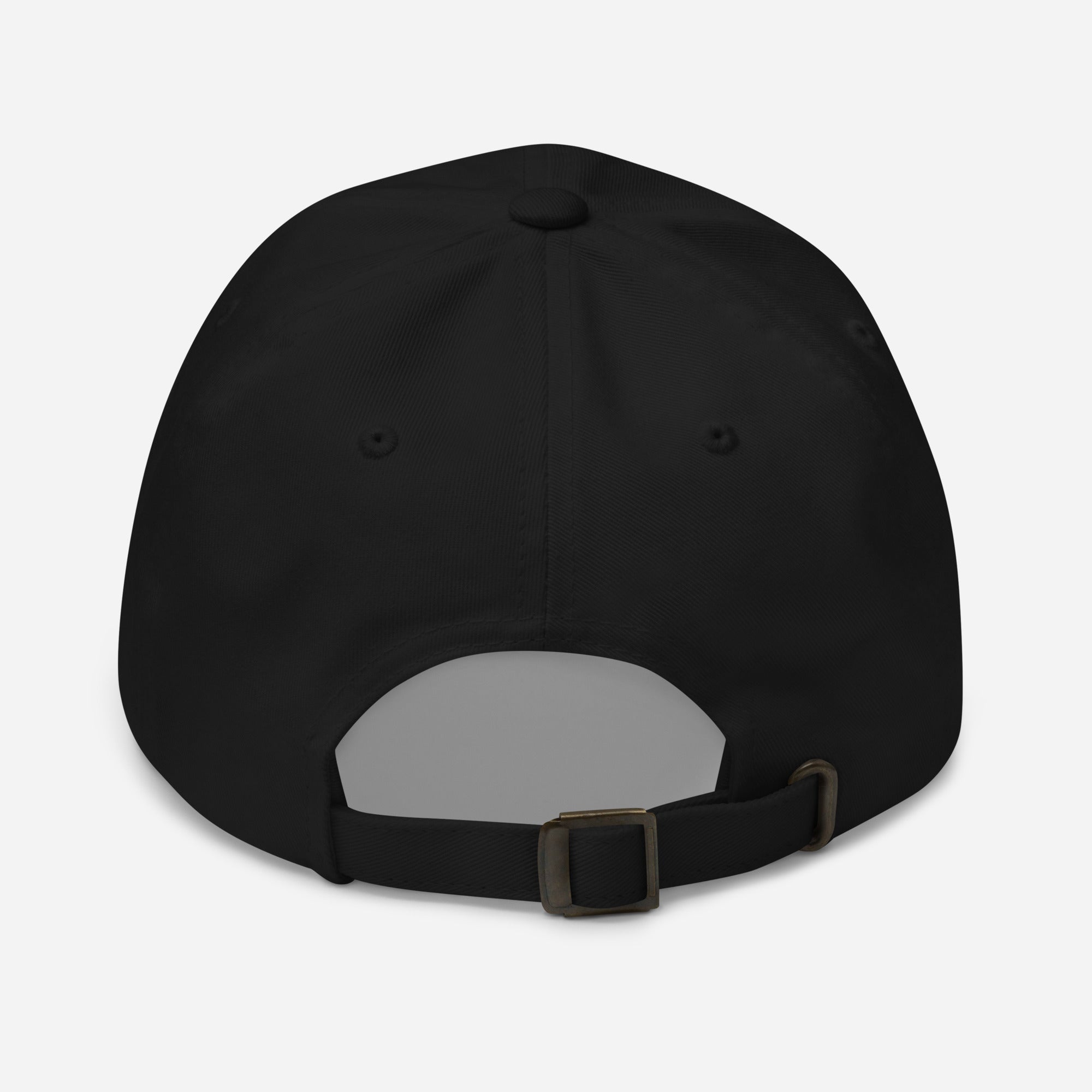 Back of black dad hat